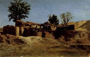 Carlos de Haes Tileworks in the Principe Pio Mountains oil painting artist